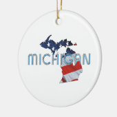 T-SHIRT Michigan Patriot Keramisch Ornament (Links)