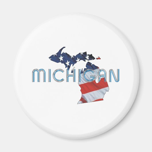 T-SHIRT Michigan Patriot Magneet (Voorkant)
