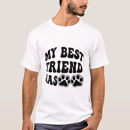 T-shirt Mijn Beste Vriend Heeft Pootjes (Voorkant)