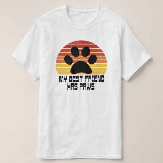 T-shirt Mijn beste vriend heeft poten (Design voorkant)