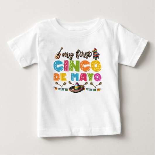 T-shirt-Mijn eerste Cinco de Mayo-baby (Voorkant)