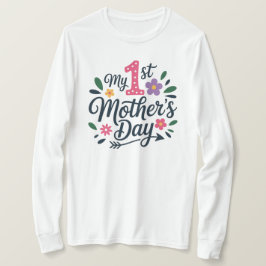 T-shirt-Mijn eerste Moederdag T-shirt – Nieuwe moe