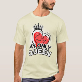 T-shirt: Mijn enige koningin (geel) T-shirt