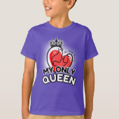 T-shirt: Mijn enige Koningin (paarse) T-shirt (Voorkant)
