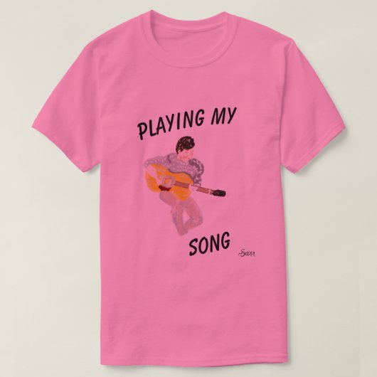 T-shirt : Mijn liedje afspelen (Design voorkant)