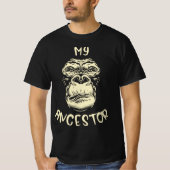 T-shirt Mijn voorouder, gorilla (Voorkant)