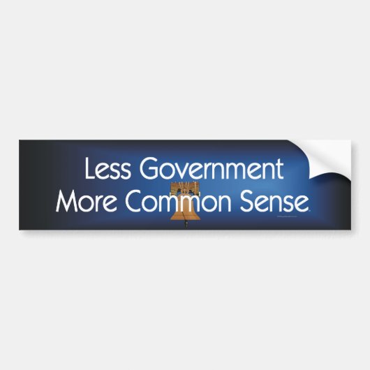 T-SHIRT Minder overheid Meer gevoel Bumpersticker (Voorkant)