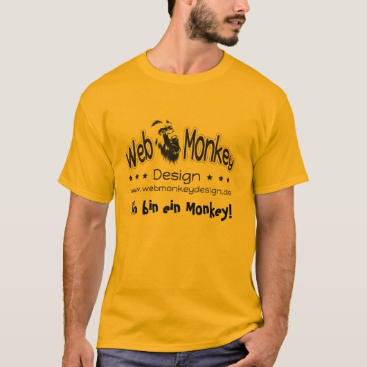T-Shirt mit Monkey Logo (Voorkant)