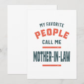 T-shirt Moederdag-cadeau voor moeder in wet Kaart (Voorkant / Achterkant)