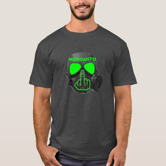 T-Shirt Monsanto Gas Mask Flip (Voorkant)