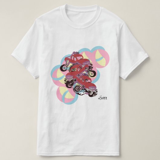 T-shirt: Monster Trucks op de vlucht T-shirt (Design voorkant)
