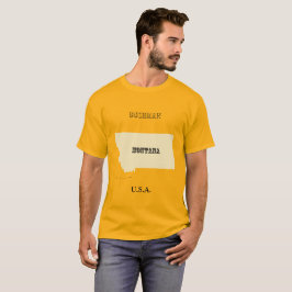 T-shirt - Montana-kaart met stad