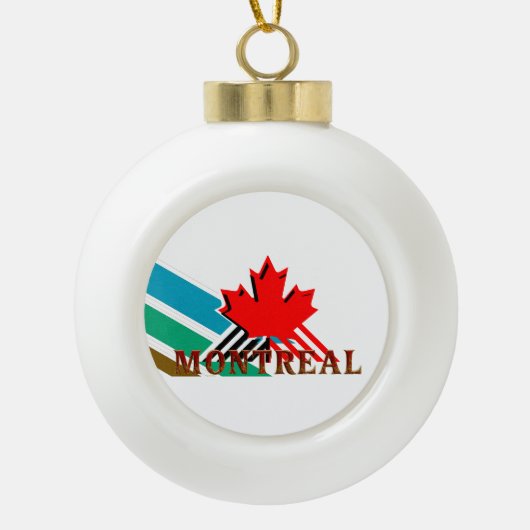 T-SHIRT Montreal Keramische Bal Ornament (Voorkant)