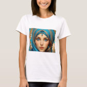 T-shirt Mooie Vrouwen met Blauwe Ogen (Voorkant)