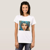 T-shirt Mooie Vrouwen met Blauwe Ogen (Voorkant volledig)