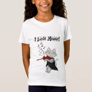 T-shirt Moppige Katten Houden Van Muziek Muziekins