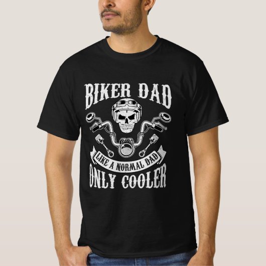 T-Shirt Moto, Biker Dad Like a Normal (Voorkant)