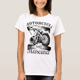 T-shirt motorfiets en mascara