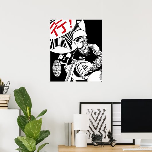 T-shirt motorfiets poster (Thuiskantoor)