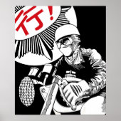 T-shirt motorfiets poster (Voorkant)