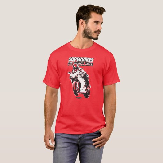 T-shirt motorfiets — superfietsen (Voorkant volledig)