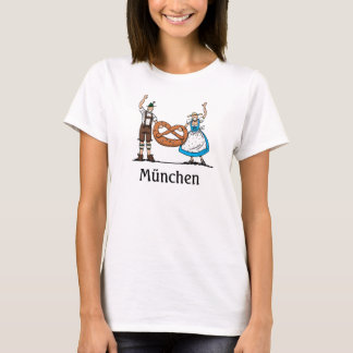 T-Shirt München Couple Pretzel voor vrouwen