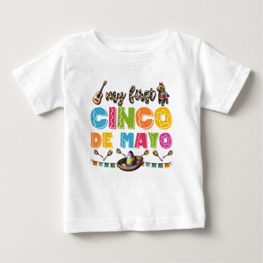 T-Shirt-My First Cinco de Mayo Baby (Voorkant)