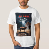 T-Shirt Mysterieuze UFO Ontvoering van een Zuivel (Voorkant)
