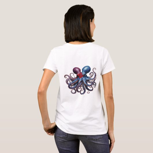 T-shirt - Mystic Octopus Duo & Solo Fusion Design (Achterkant volledig)