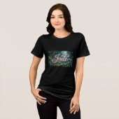 T-shirt naam Jade cosmic flowers (Voorkant volledig)