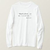 T-shirt: "Nantucket is geen Illinois. —Melville" T-shirt (Design voorkant)