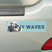 T-SHIRT Navy Waves Bumpersticker (Op auto)
