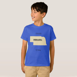 T-shirt - Nebraska kaart met stad