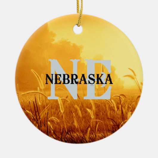 T-SHIRT Nebraska Keramisch Ornament (Voorkant)