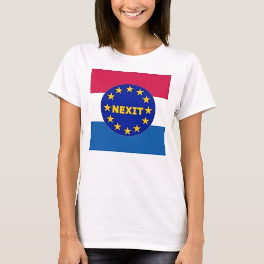 T-Shirt Nederland Vlag EU Nexit (Voorkant)