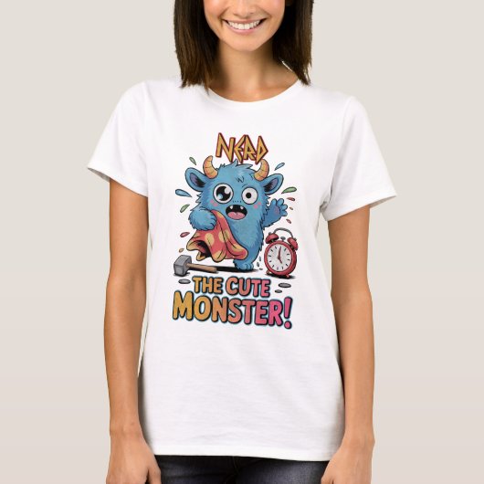 t shirt Nerd the Monster – Cute Kawaii Baby Shower (Voorkant)