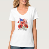 T-shirt 'Never Forget' Memorial Day (Voorkant)