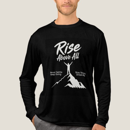 T_Shirt Never Settele , Stay Strong  Tri-Blend Shirt (Voorkant volledig)