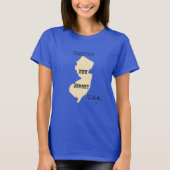 T-shirt - New Jersey Map met City (Voorkant)