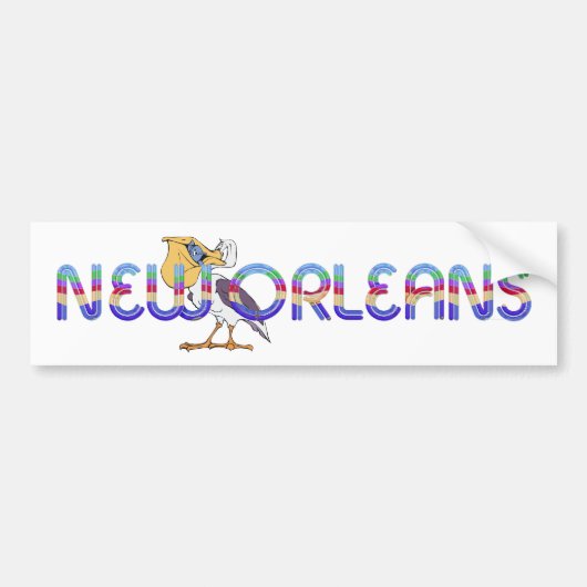 T-SHIRT New Orleans Bumpersticker (Voorkant)