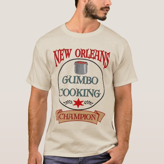 T-shirt New Orleans Gumbo Cooking Champ (Voorkant)