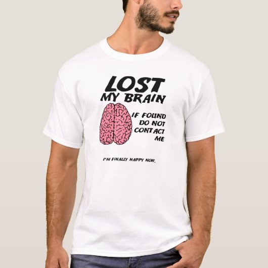 T-shirt Niet Grappig Hersen (Voorkant)