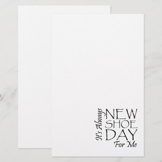 T-SHIRT - Nieuwe Schoendag Briefpapier (Voorkant / Achterkant)