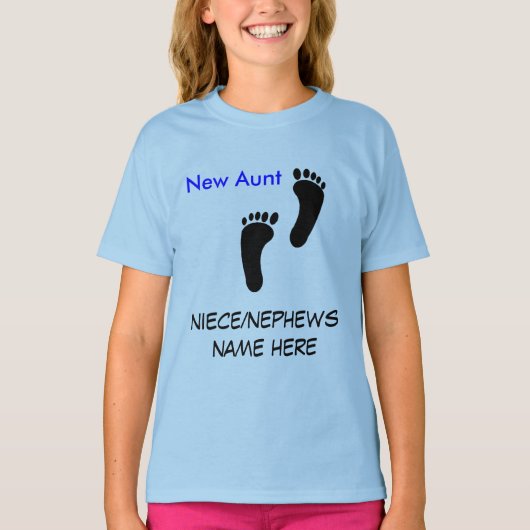 T-shirt - Nieuwe tante (Voorkant)