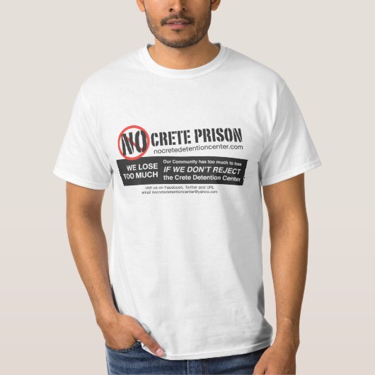 T-shirt No Kreta Detention Center (Voorkant)