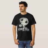 T-shirt noir Strong man (Voorkant volledig)