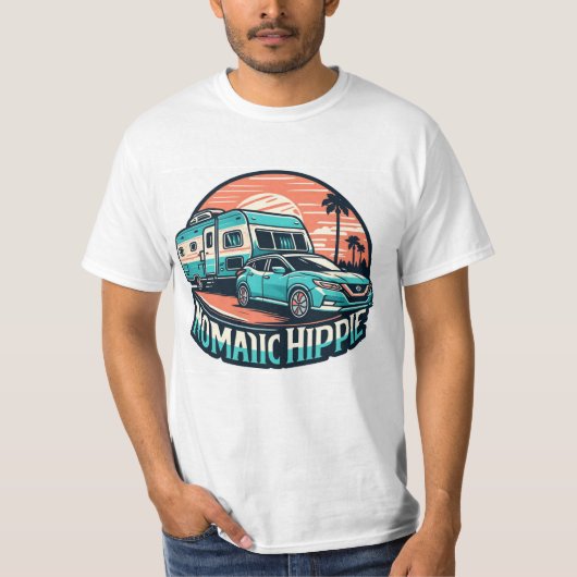 T-shirt nomadische hippie (Voorkant)