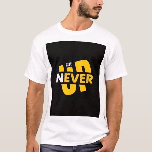 T-Shirt nooit opgeven (Voorkant)