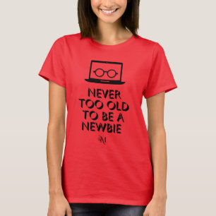 T-shirt: Nooit te oud (rood) T-shirt