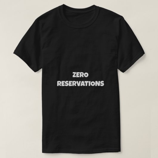 T-SHIRT NULLA RESERVATIES (Design voorkant)